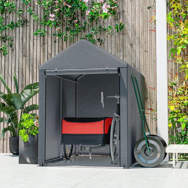 Cykel Lastvagn, 130x77x65 cm, Röd-Svart
