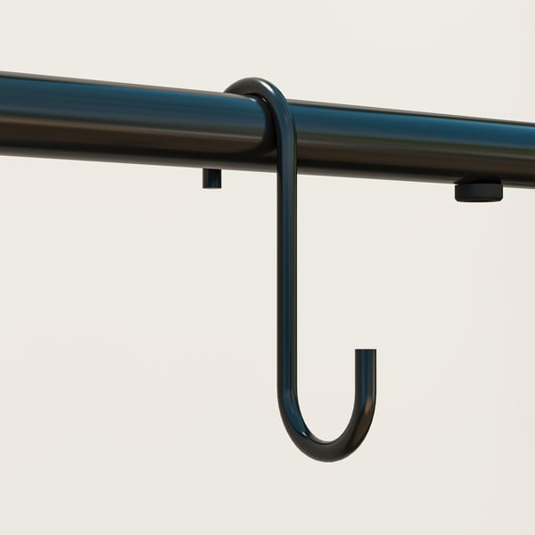 Blomställning, 75x25x137 cm, Svart