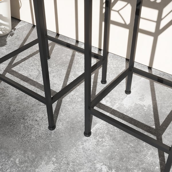 Planteholder, 28x28x66 cm, 24x24x56 cm, 20x20x46 cm, Sort og Guld