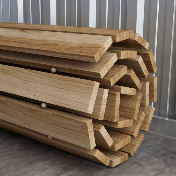 Havegang, 120x47 cm, Naturligt Træ