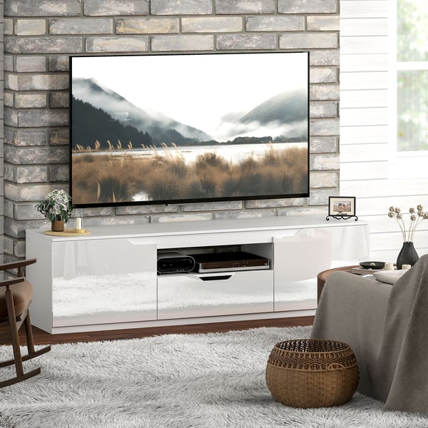 TV-taso, 160x38x43 cm, Valkoinen