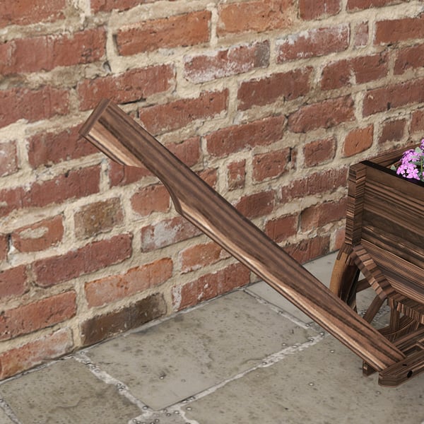 Blomsterkasse, 120x41x54 cm, Svedet træ
