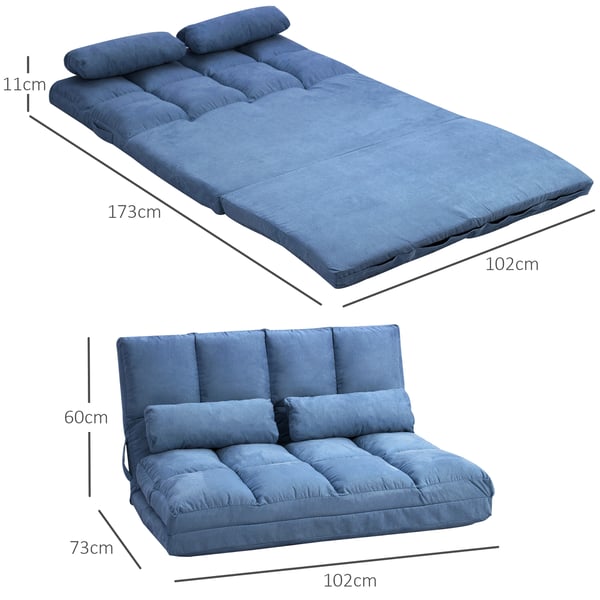 Gulvsofa, 102x73x60 cm, Blå
