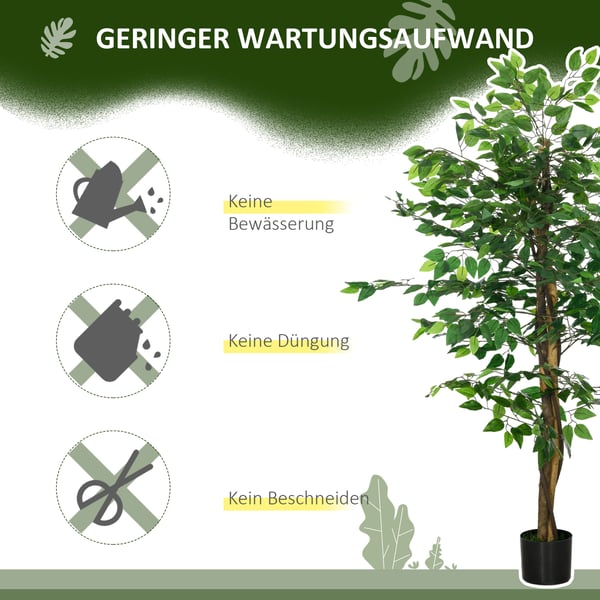 Kunstig Ficus Træ, 150 cm, Grøn