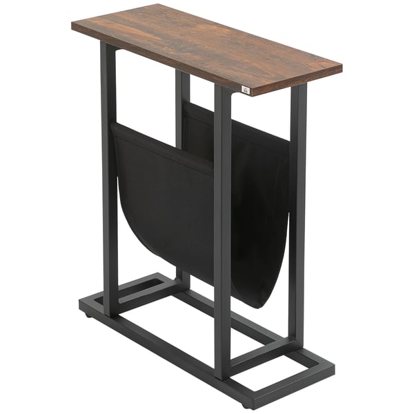 Sidebord, 49x19x55 cm, Brun og Sort