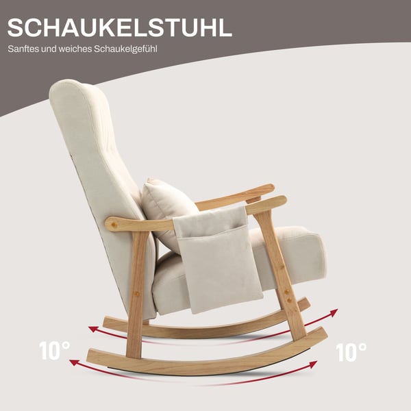 Gyngestol, 65x90x98 cm, Beige