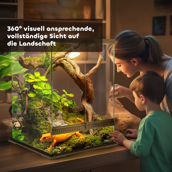 Terrarium, 45x45x60 cm, Musta