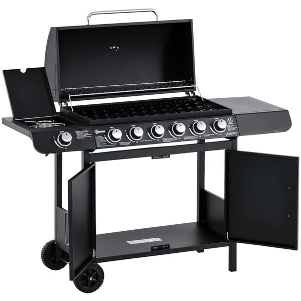 Gasgrill, 135x50x100 cm, Sort