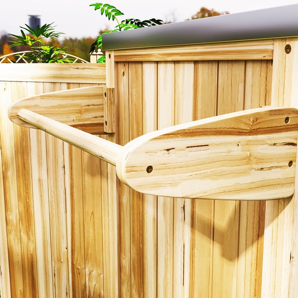 Grillvogn, 134,5x50x91,5 cm, Naturligt Træ