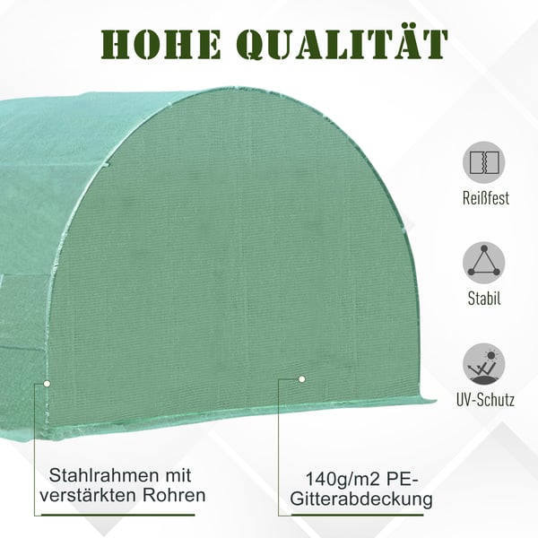Kasvihuone, 590x300x200 cm, Vihreä
