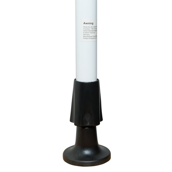 Utdragbart markis, 200x150x170-280 cm, blå och vit