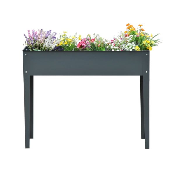 Højbedsplantekasse, 100x30x80 cm, Grå
