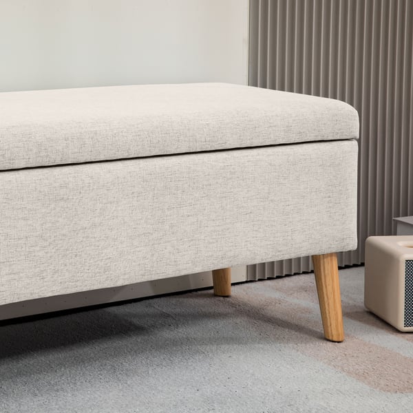 Opbevaringsbænk, 110x39x45 cm, Beige