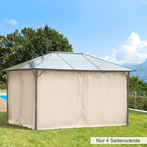 Paviljongin sivuseinät, 302x205 cm, beige