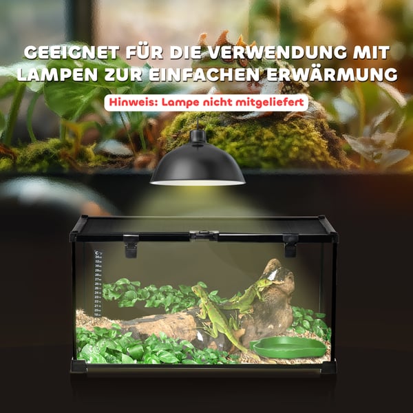 Terrarium, 50x30x25 cm, Sort