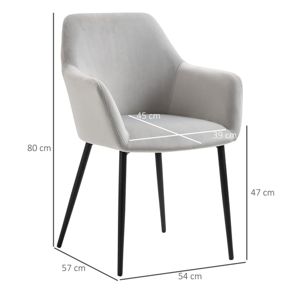 Matstol, 54x57x80 cm, Ljusgrå