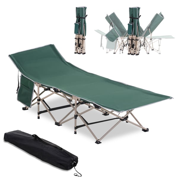 Camping Seng, 190x68x52 cm, Grøn