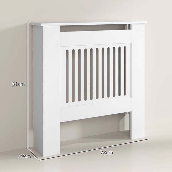 Radiatorafdækning, 79x19x81 cm, Hvid