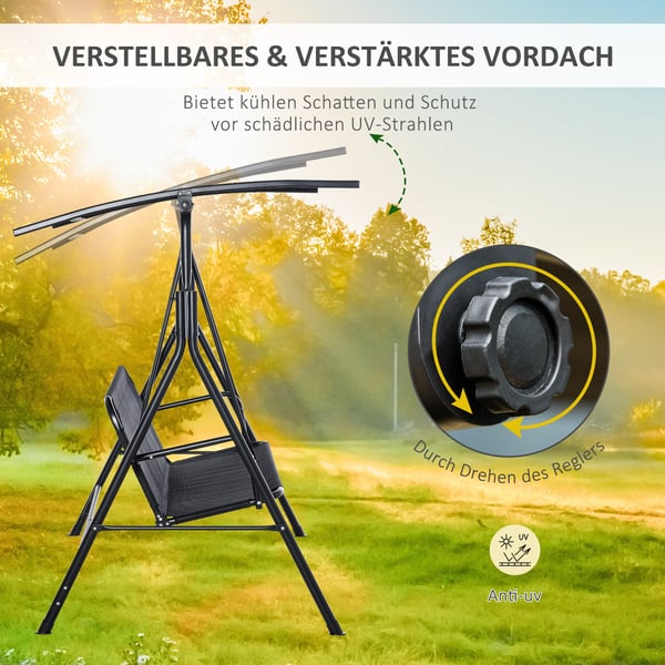 Hammockgunga, 172x110x155 cm, Svart