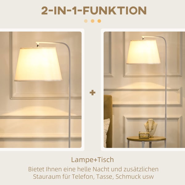 Gulvlampe, 43x39,5x162 cm, Hvid