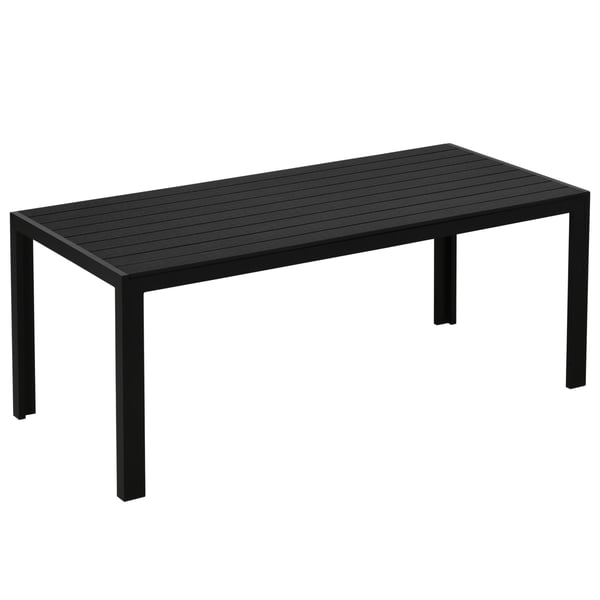 Havebord, 190x84.5x72 cm, Sort