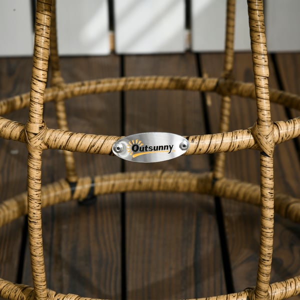 Terrassemøbelsæt, 3-delt Rattan Bistro Sæt, 62x65x78 cm, Sand og Mørkegrå