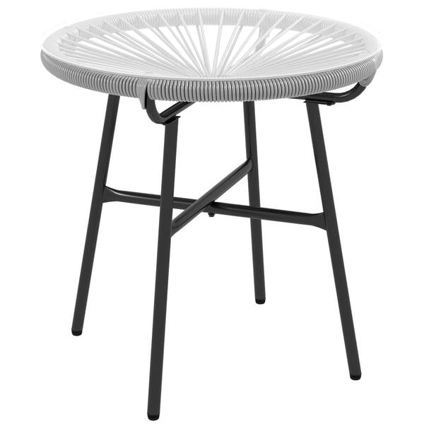 Sidebord, 50x50x50 cm, Sort, Grå