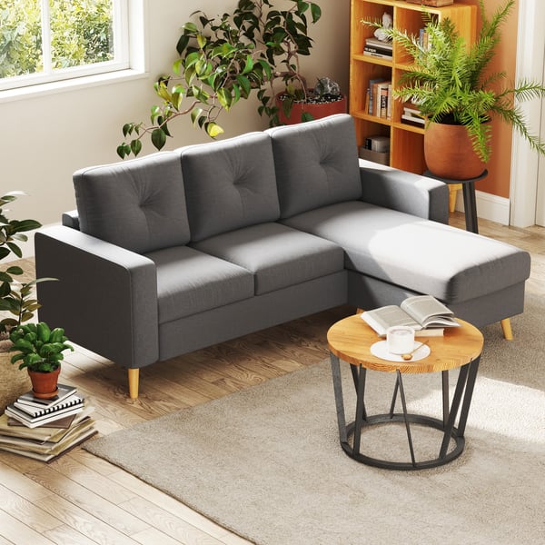 Hjørnesofa, 193x136x85 cm, Grå