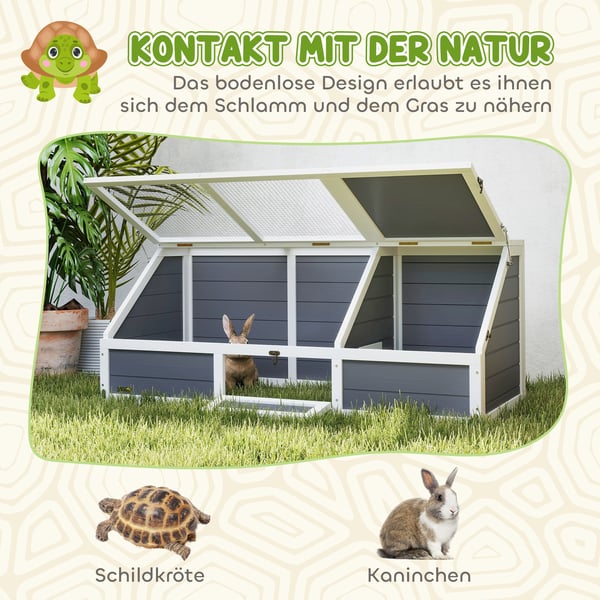 Turtle House, 120x55x50 cm, Vaaleanharmaa
