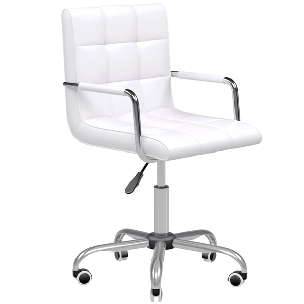Kontorstol, 52,5x54x84-99 cm, Hvid