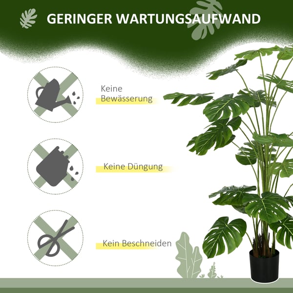 Tekokasvi, Monstera Deliciosa, 180 cm, Vihreä