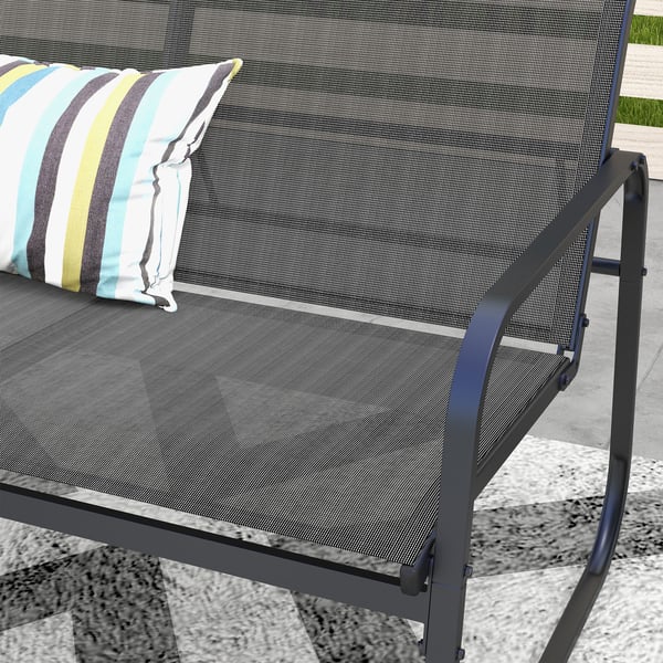 Trädgårdsmöbelset, 103x45 cm, Svart