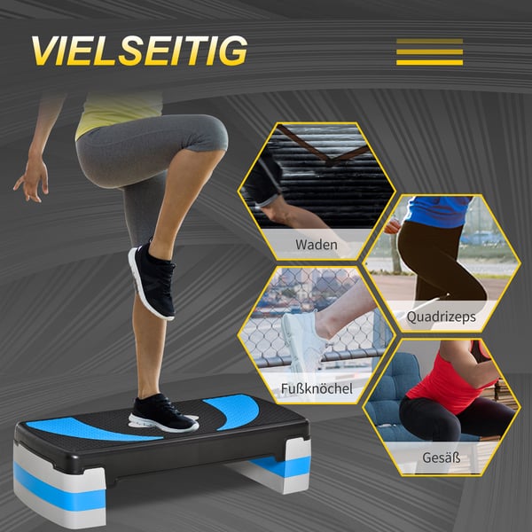 Aerobic Stepper, 80x31x20 cm, Blå