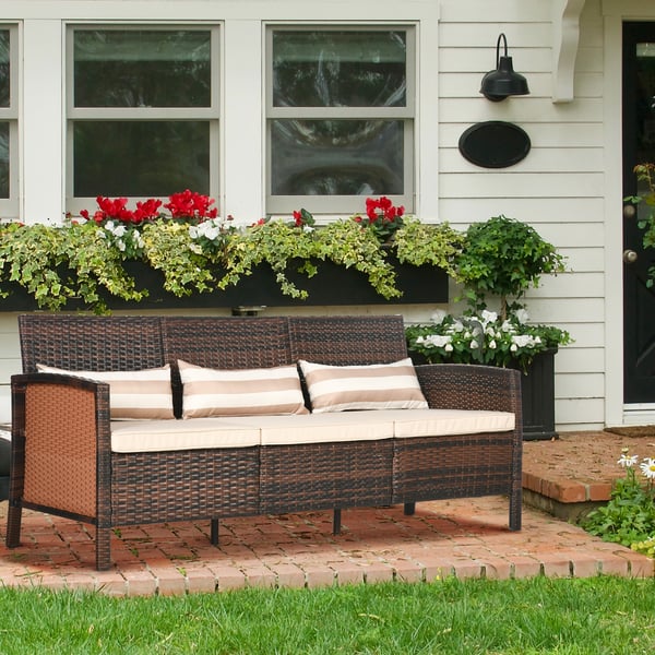 Havesofa, 173x68x78 cm, Brun