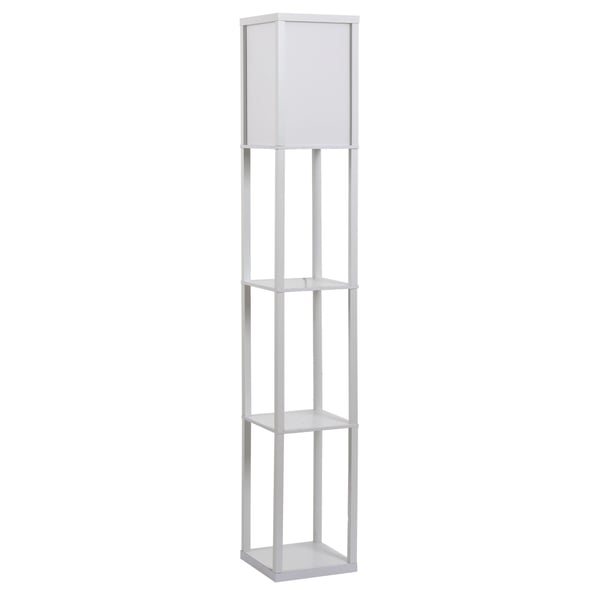 Gulvlampe, 26x26x160 cm, Hvid