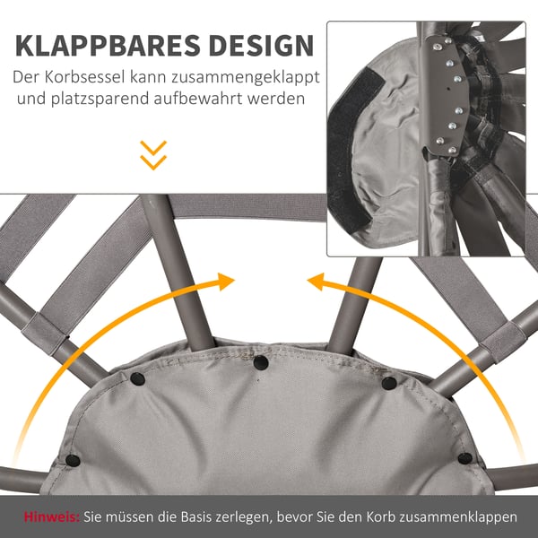 Papasan Stol, 118x75x139 cm, Sand