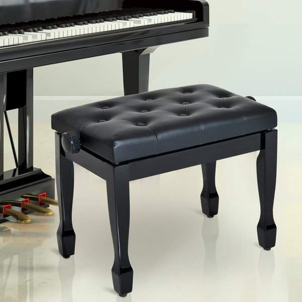 Pianopall, 64x35x45-55 cm, Svart