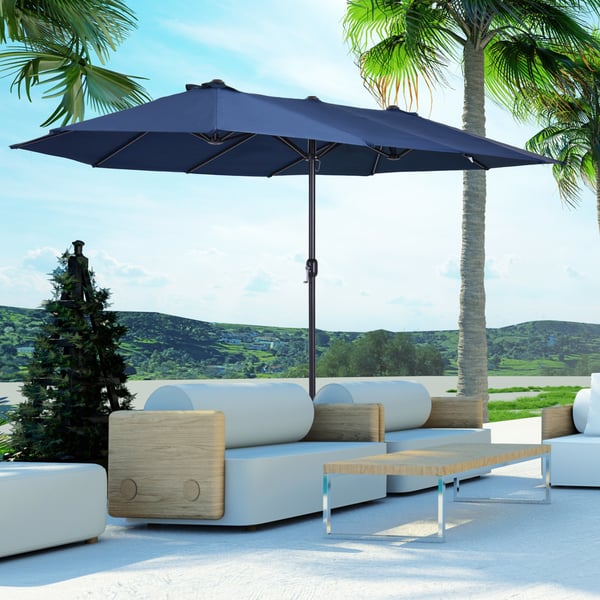 Patiosateenvarjo, 460x270x240 cm, Sininen