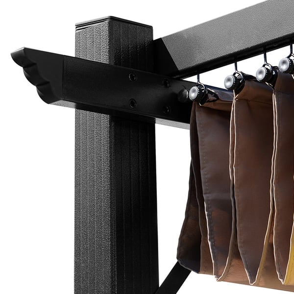 Pergola, 300x400x223 cm, Harmaa, Ruskea
