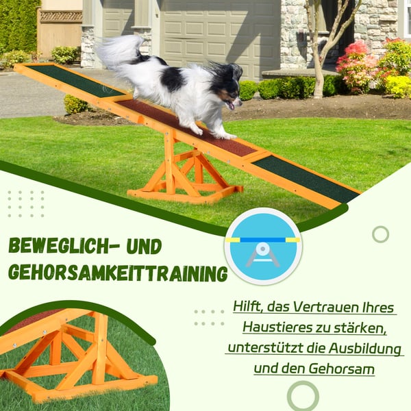 Hund Agility Vippe, 180x30x30 cm, Natur