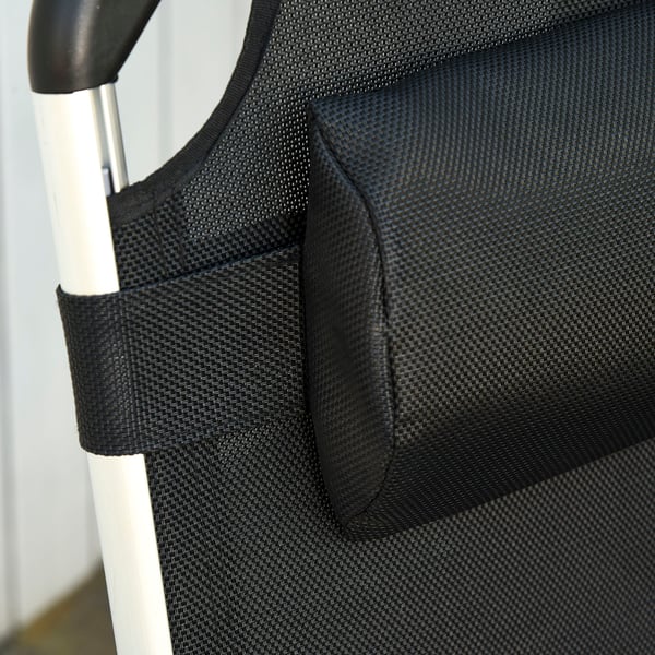 Solstol, 170x60x76 cm, Svart