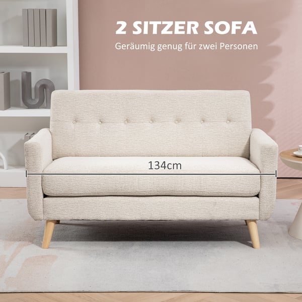 Soffa, 134x71x82 cm, Beige