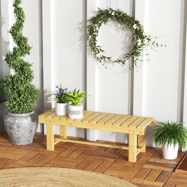 Havebænk, 110x38x35 cm, Natur