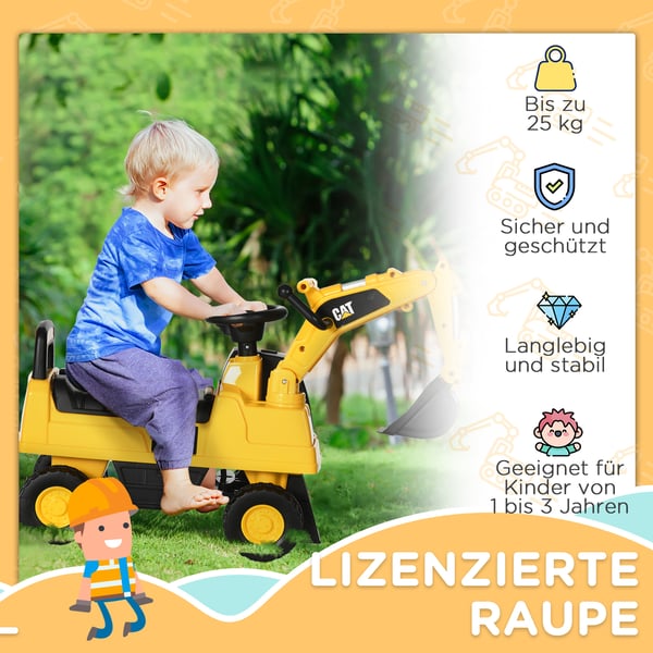 Ride-On Gravemaskine, 85x27,5x47,5 cm, Gul og Sort