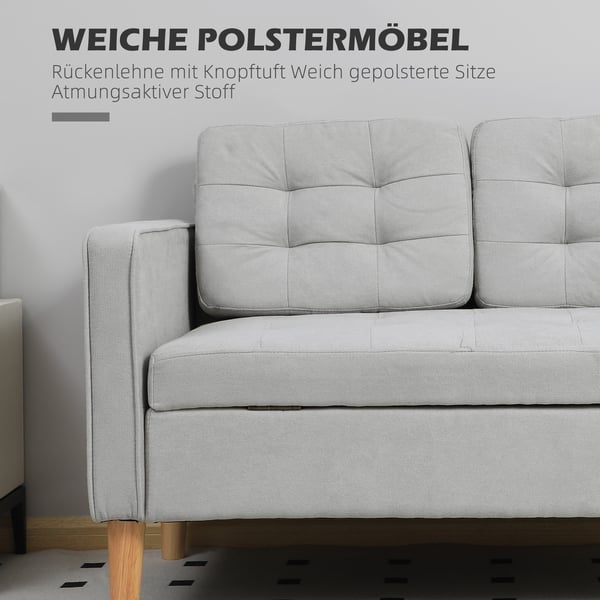 Sofa, 117x62x78 cm, Lys grå