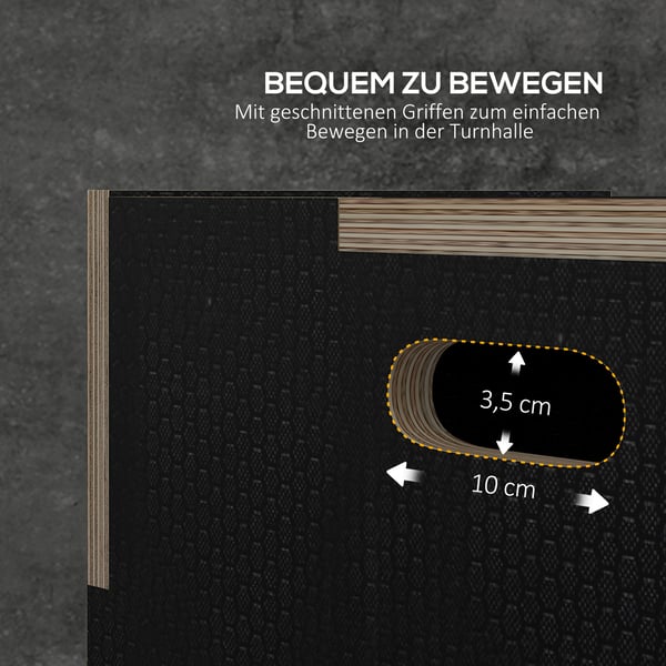 Plyometrisk kasse, 76x61x51 cm, sort