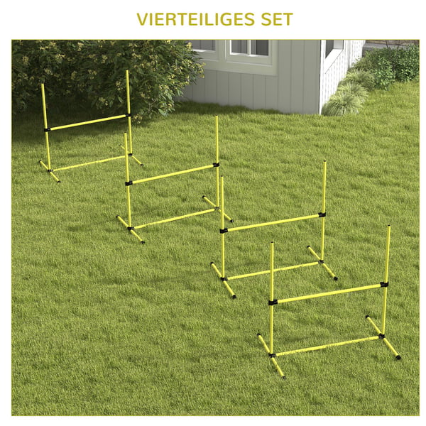 Hund Agility Forhindringssæt, 99x65x94 cm, Gul