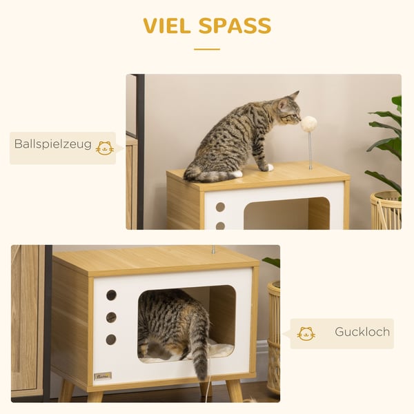 Kattkoja, 50x28x43 cm, Beige