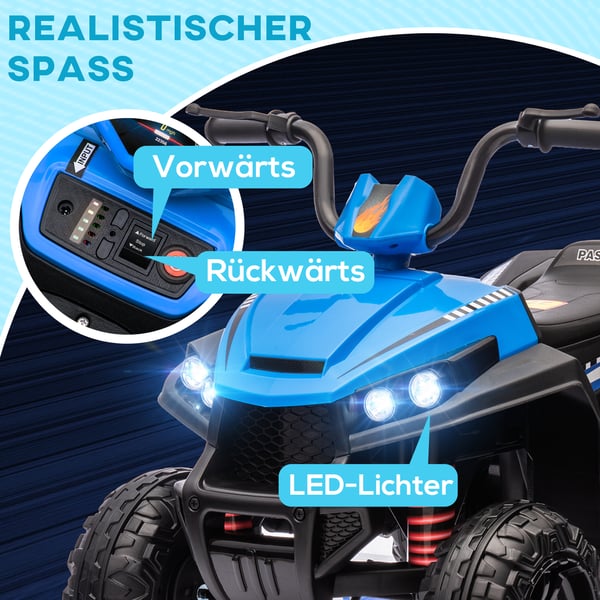 Elektrisk Mini Quad til Børn, 85x55,5x62 cm, Blå