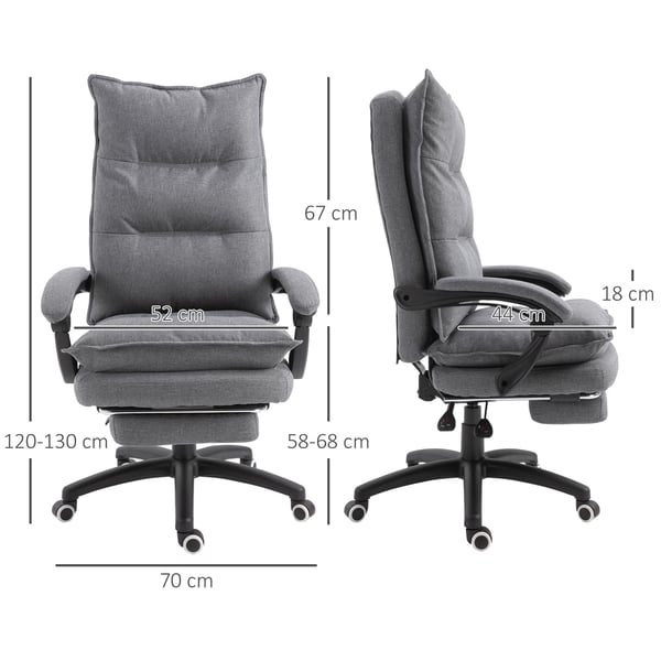 Massage kontorstol, 70x62x120-130 cm, sort